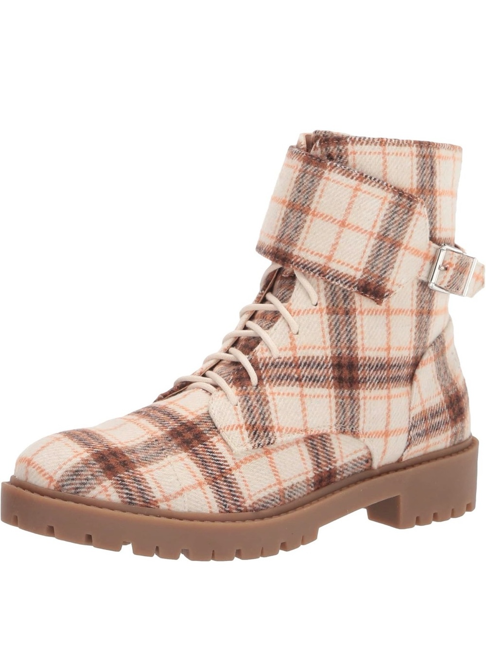 Jessica Simpson Karia Plaid Lug Sole Combat Boots 7.5